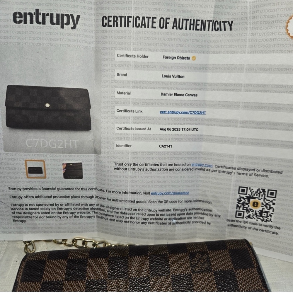 Louis Vuitton Brown Checkered Women's Bag - Picture 8 of 9